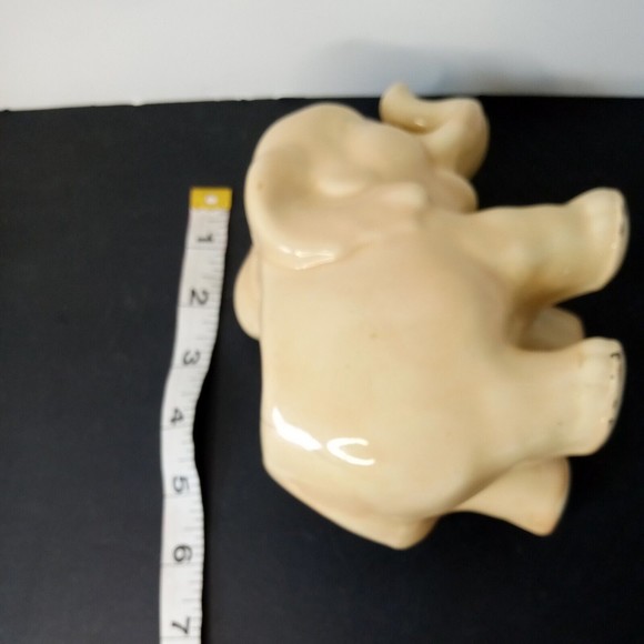 Vintage USA Elephant With Trunk Up Ceramic Planter - Picture 12 of 13